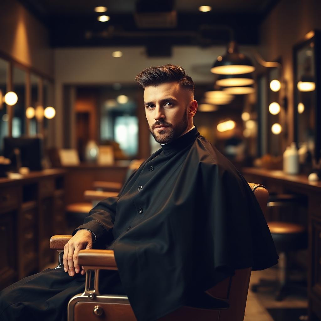 Phil Jarman's barber chair in the cutting academy studio