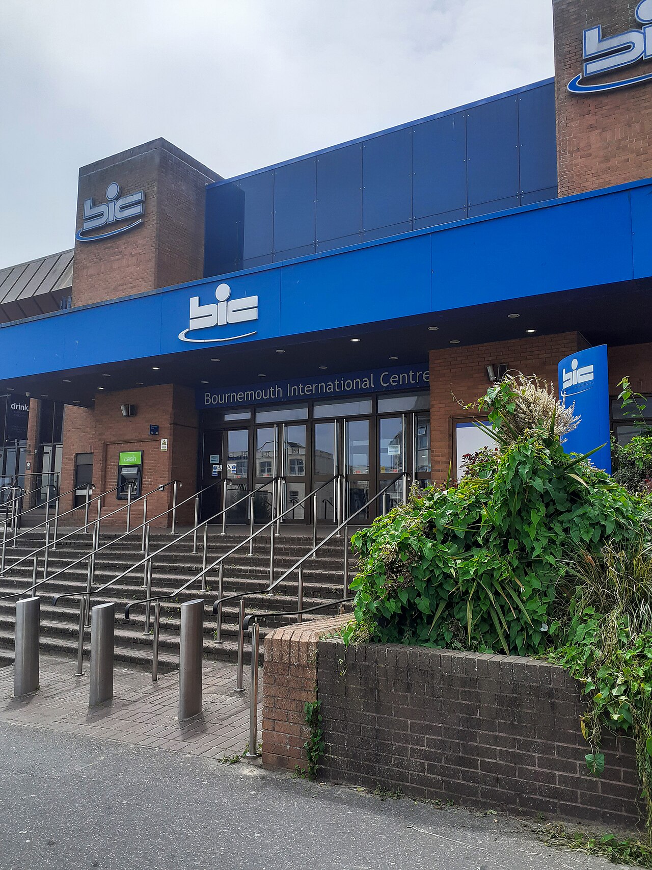 Front entrance and steps of the Bournemouth International Centre (BIC)